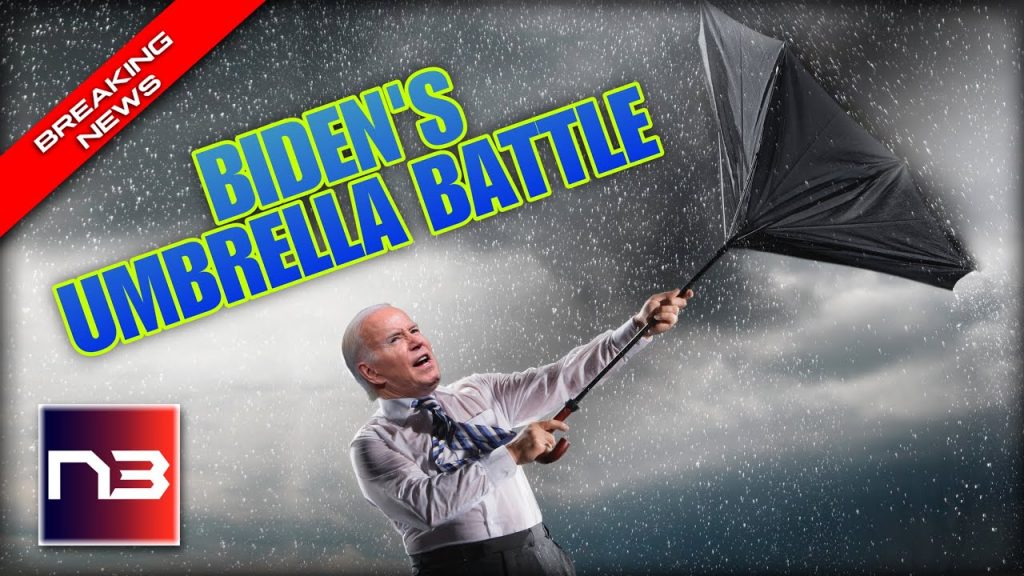 Biden’s Umbrella Fail: Embarrassing Incompetence Exposed in Rainy Disaster!